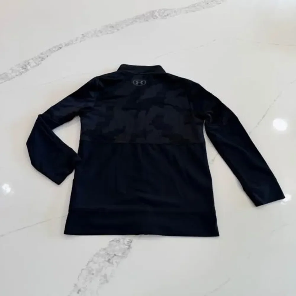 Boys Under Armour Black Camo Full Zip Jacket Youth Small YSM C7548